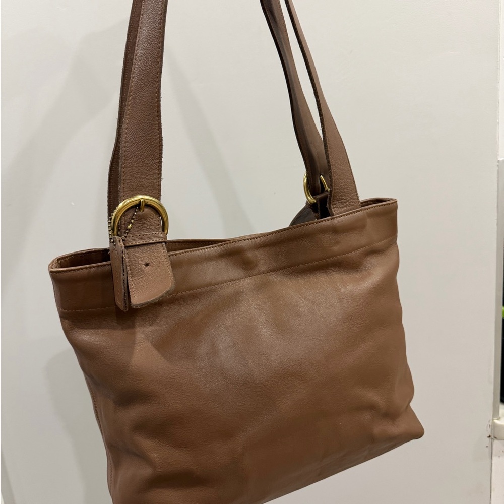 Vintage Coach Leather Tote Model Brown with Corner Wear